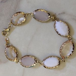 Beautiful gold trimmed bead bracelet.